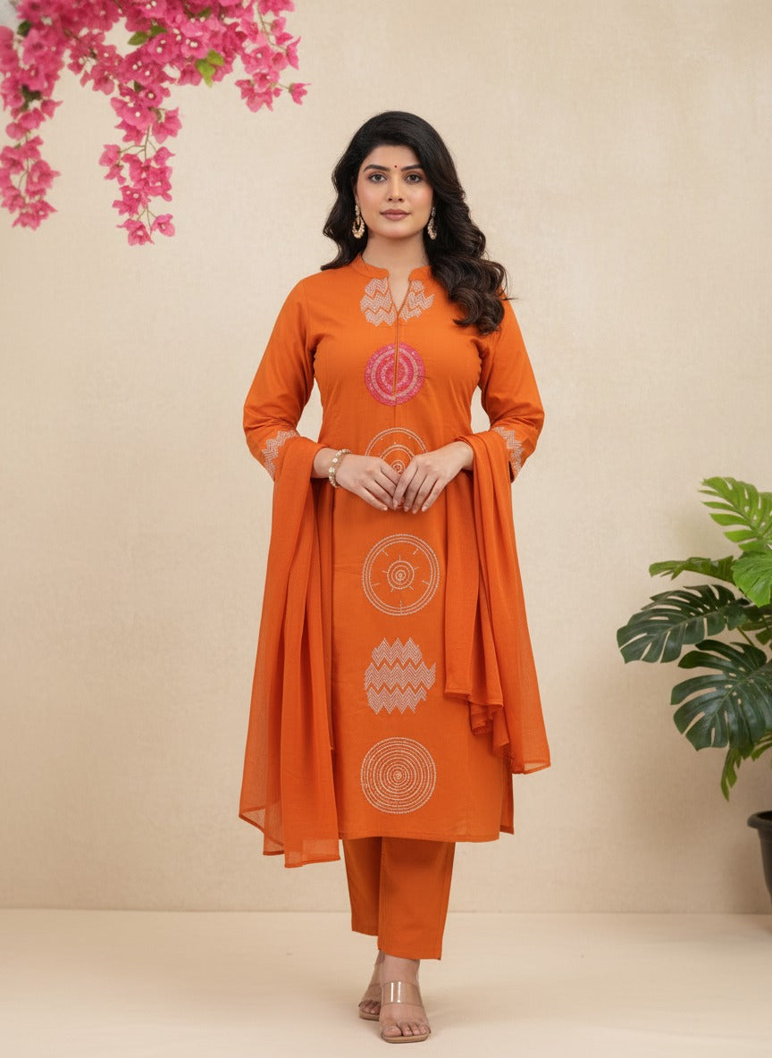 Surya Rust Radiance Suit Set