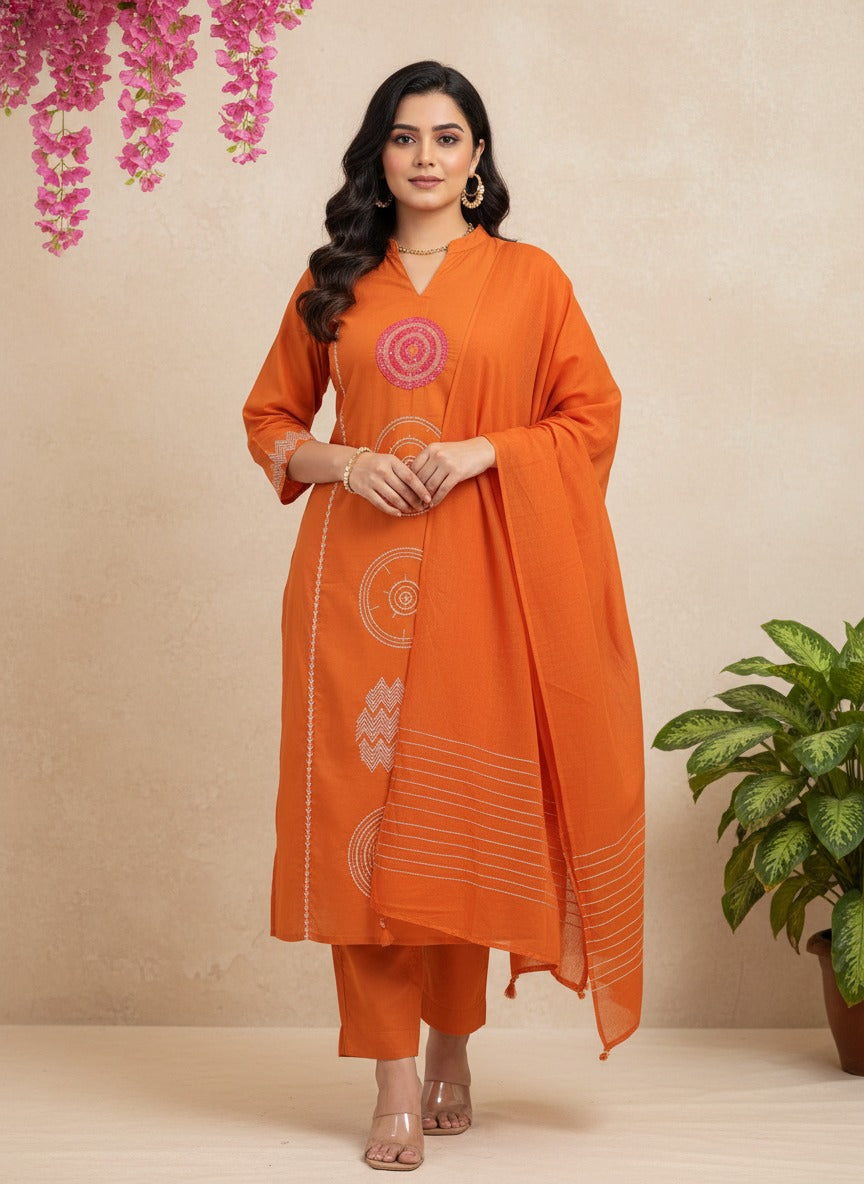 Surya Rust Radiance Suit Set